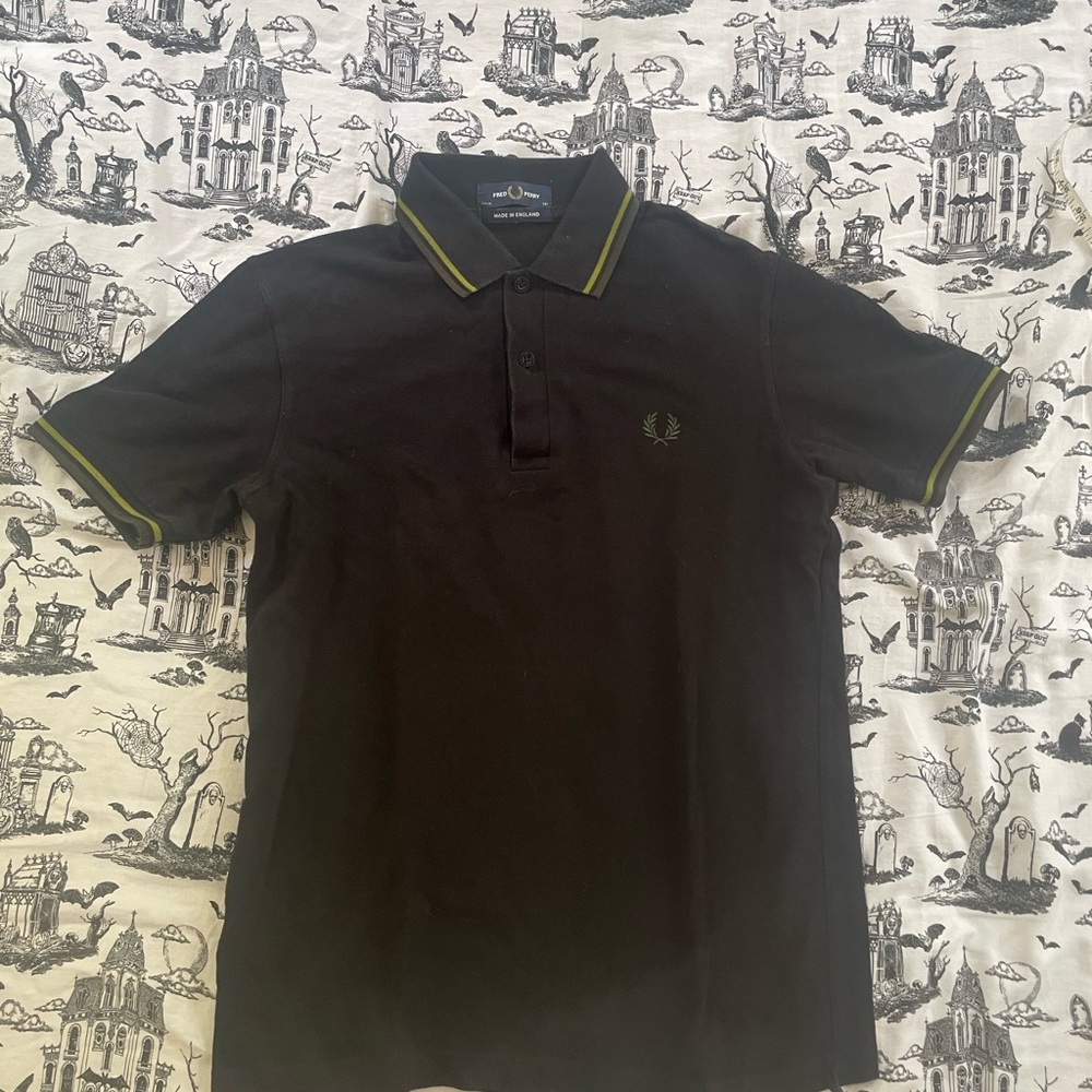 Fred Perry M12 Two-Tone Green Black Polo Shirt